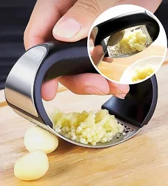 Amassador de Alho em Inox | Espremedor Manual Prático para Cozinha - Imagem 6