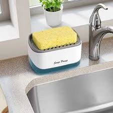 Dispensador de Sabão com Suporte para Esponja | Organização e Praticidade na Pia