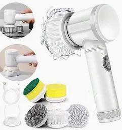 Escova Elétrica de Limpeza 5 em 1 | Praticidade para Limpeza do Dia a Dia